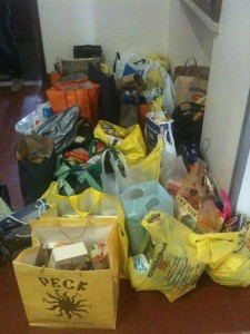 Gli alimenti raccolti nella colletta del 2012