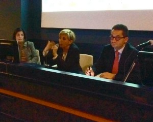 Da sin. Maria Letizia Mannella, Monica Amicone, Fabrizio D'Arcangelo