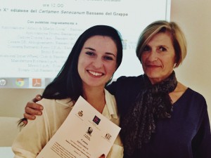 Sofia con la prof.ssa Biella